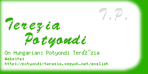 terezia potyondi business card